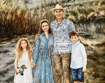 Custom Family Watercolor Painting from Photo