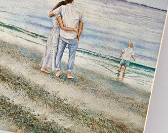 Custom Family Watercolor Painting/commission family painting from photo