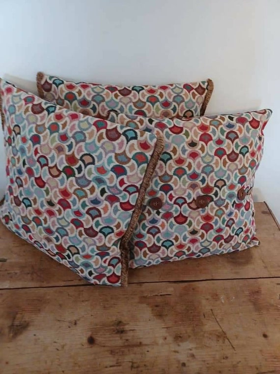 Tapestry cushions. Etsy
