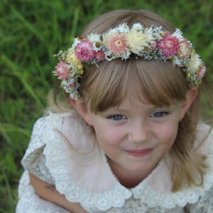 Dried flower hair wreath, natural dried flower crown, dried flower hair wreath, flower headband