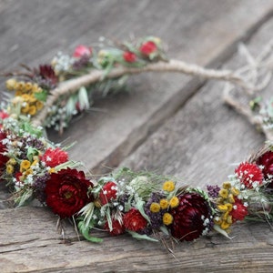 Coroa de flores secas, coroa de flores para cabelos, coroa de flores, coroa de flores para cabelos, flores eternas