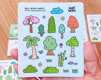 My Mini Mori forest planner stickers | Trees stationery, Aesthetic plant sticker, Green Garden stickers, Farm Life, Journal Diary Stickers