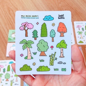My Mini Mori forest planner stickers | Trees stationery, Aesthetic plant sticker, Green Garden stickers, Farm Life, Journal Diary Stickers