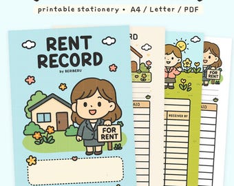 Rent Payment Ledger | Printable Rent Template | Rent Ledger for Landlord | Rent Monthly Payment | Rent Tracker | Monthly Rent Planner