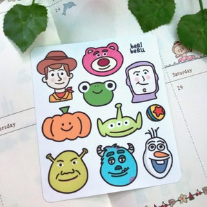 Toy Story Planer Aufkleber, Andy Woody Buzz Lightjahre Aufkleber Olaf Shrek, Animationfilm Aufkleber, Fanart Film Journal Aufkleber