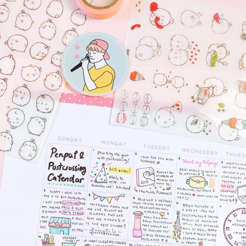 Cute printable a4 calendar downloadable monthly planner etsy