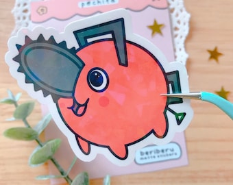 Pochita Chonky Sticker: Chainsaw Man Anime Fanart