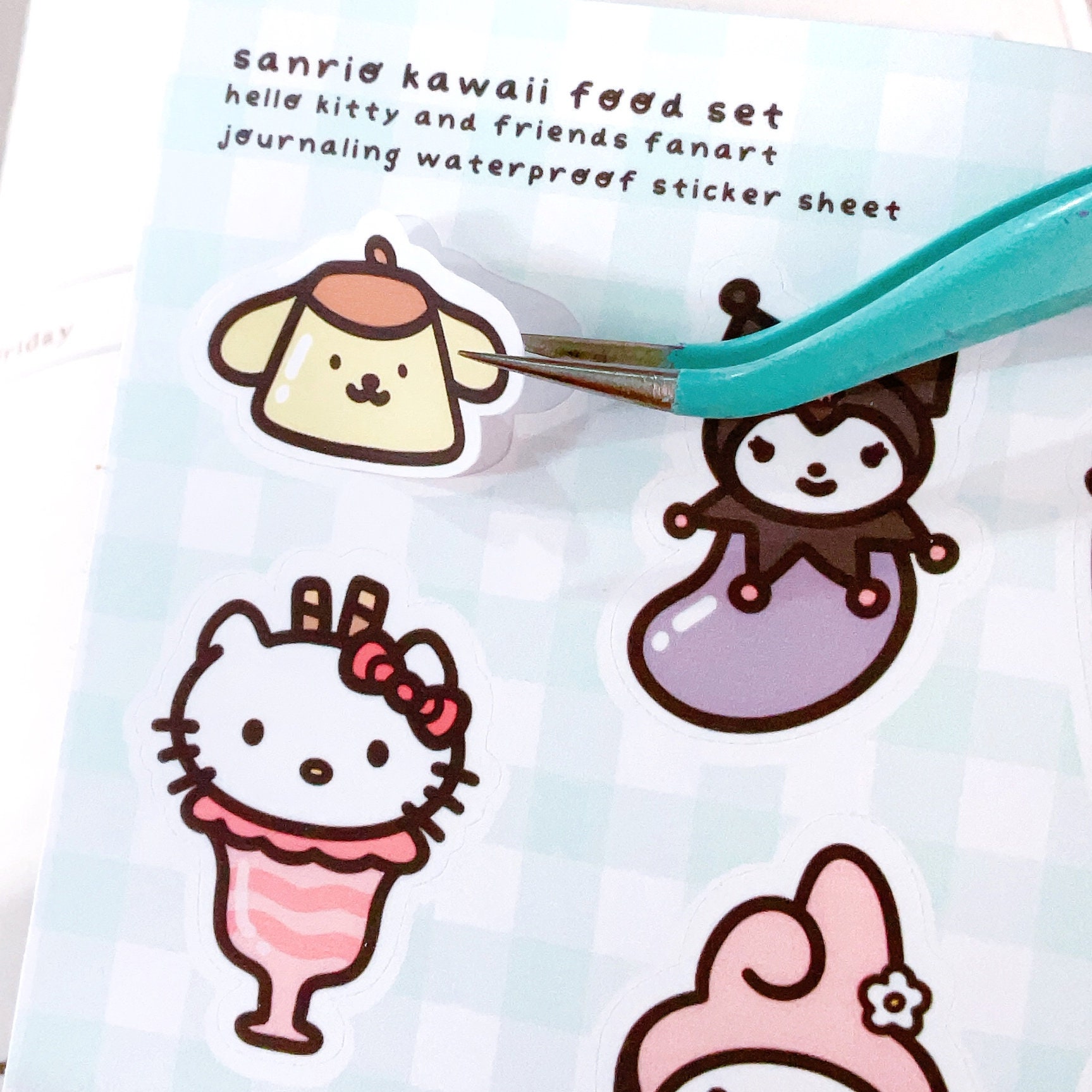 Sanrio Kuromi Sticker Sheet Sanrio Characters Planner Stickers