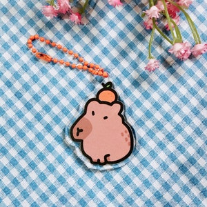 Capybara Acrylic Charm, Cute Capybara Keychain, Capybara Phone Charm, Capybara, Bag Keyring 키링