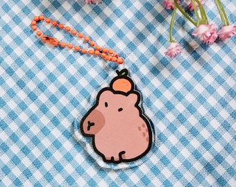 Capybara Acrylic Charm, Cute Capybara Keychain, Capybara Phone Charm, Capybara, Bag Keyring 키링