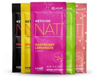 Keto os nat 1 doos 20 zakjes "CHARGED"/ "FREE" met/zonder cafeïne vetverbrander eetlustremmer ketogeen dieet