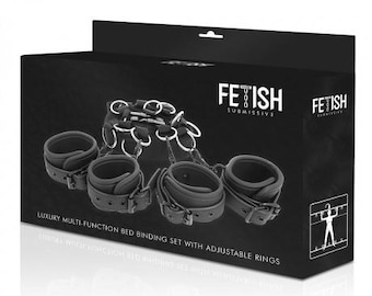 Set Bondage Da Letto Fetish Submissive Cinghie Anelli Polsini E Cavigliere