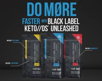 Pruvit KETO//OS Premium Black Label versterkt: meer exogene ketonen, meer cafeïne, meer ondersteuning bij gewichtsbeheersing