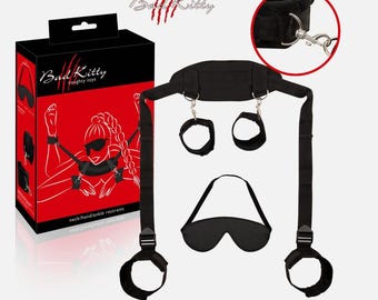 Bondage Set Bad Kitty Collo Polsi Piedi  Neck / Hand / Ankle Restraint