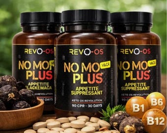 REVO OS No More Plus lotto 3x90 270 compresse soppressore appetito maca nera vitamine B energia benessere