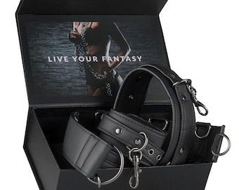 Easytoys Fetish Collection Bondage Collare Blocco Polsi E Collo Cinghia D-rings