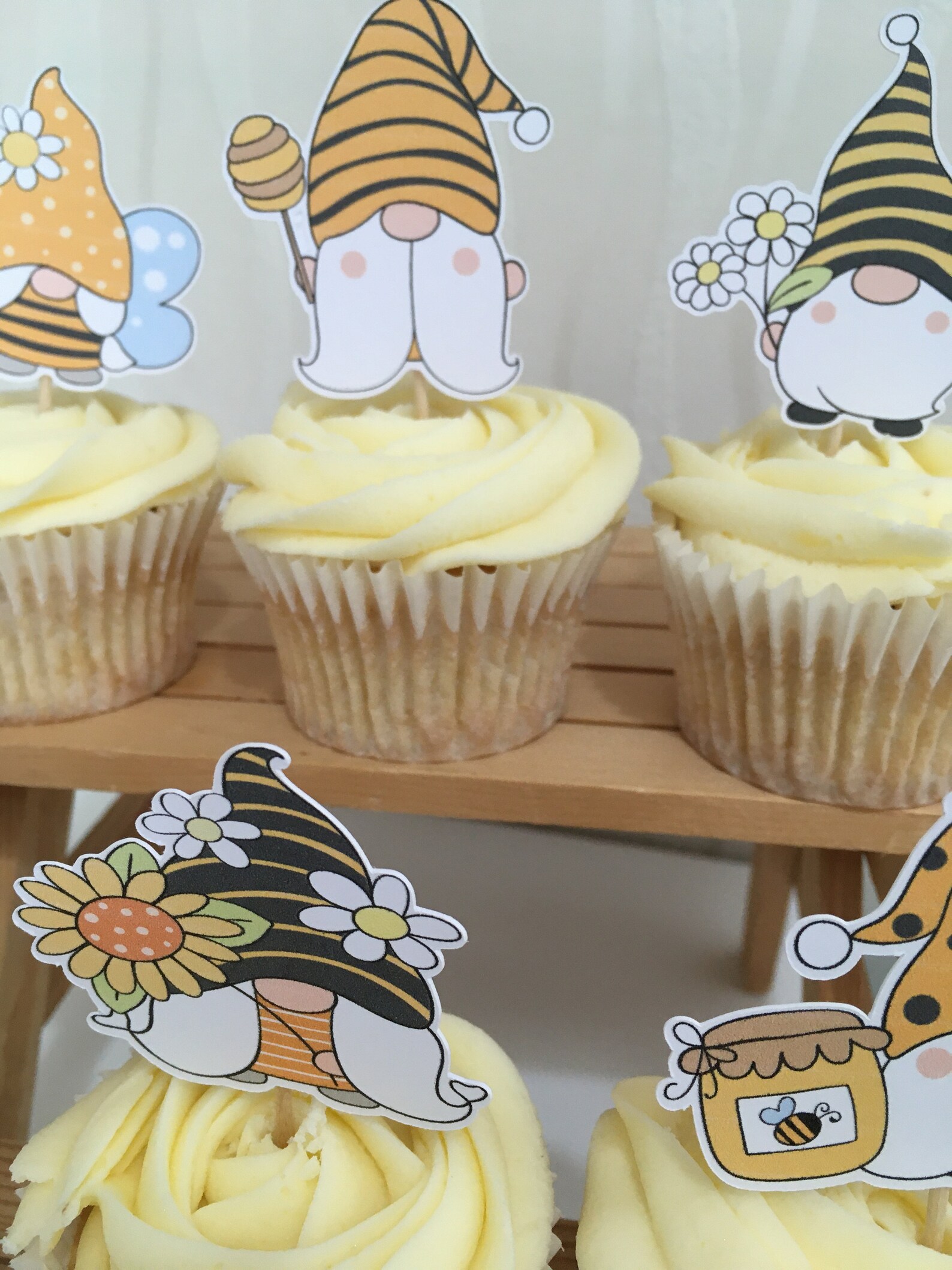 12 gonk cupcake toppers gnome cupcake decorations. Birthday Etsy