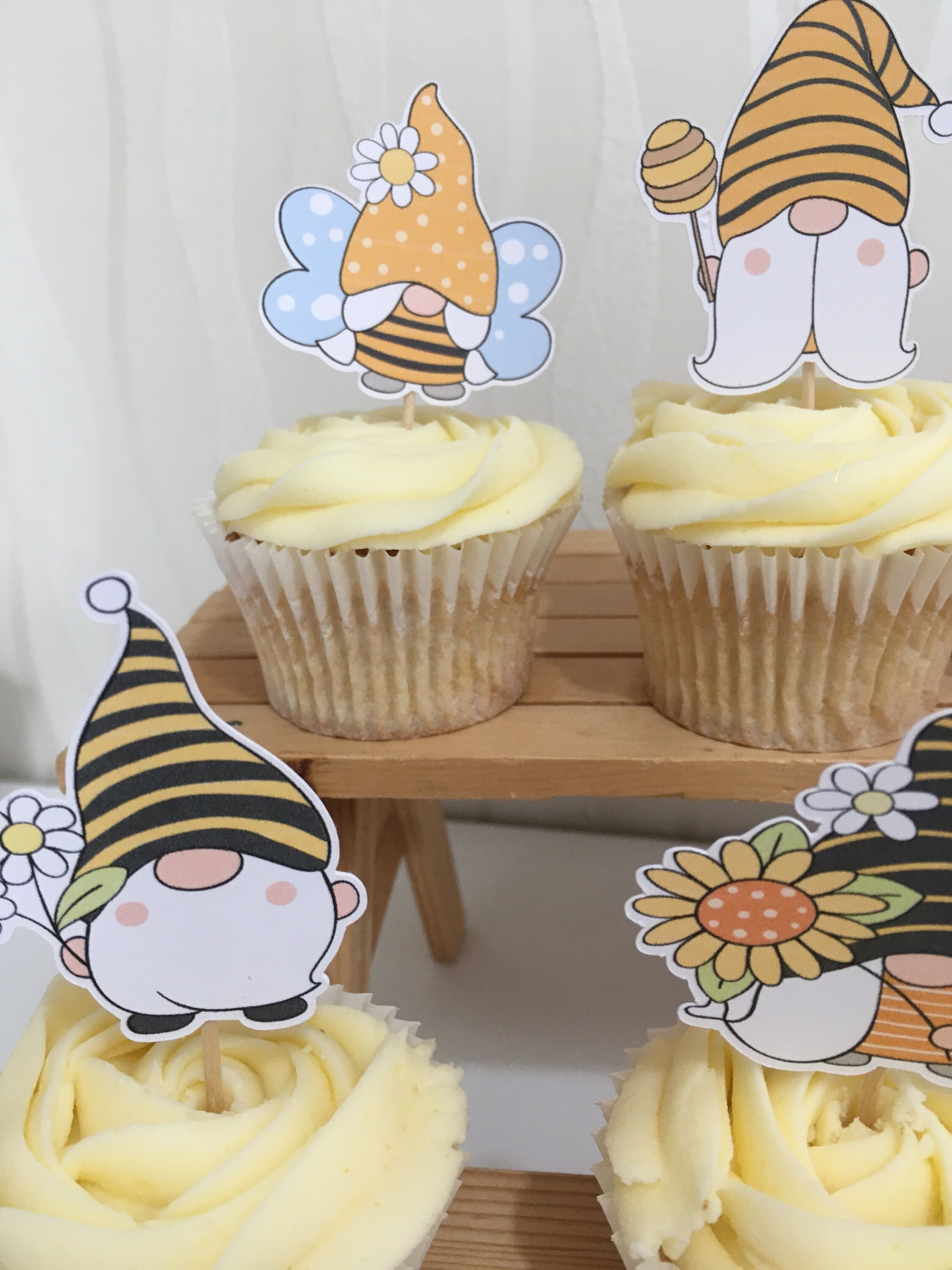 12 gonk cupcake toppers gnome cupcake decorations. Birthday Etsy
