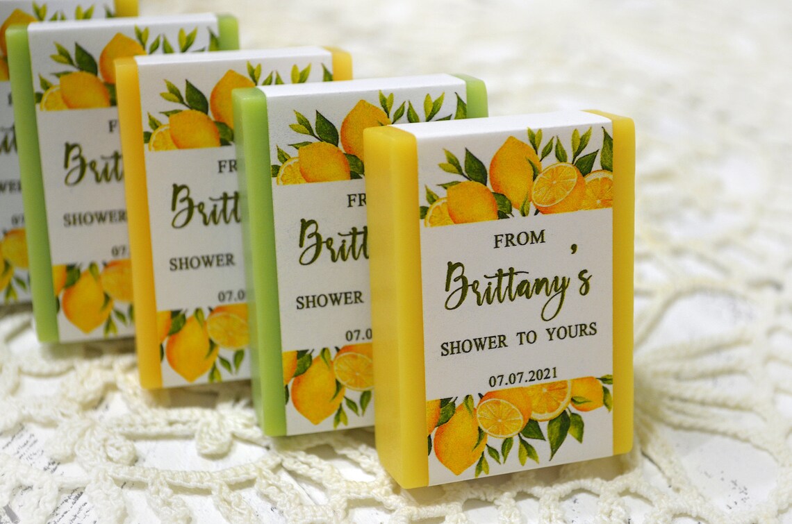 Lemon Bridal Shower Favors Soap Lemon Baby Shower Favors Etsy