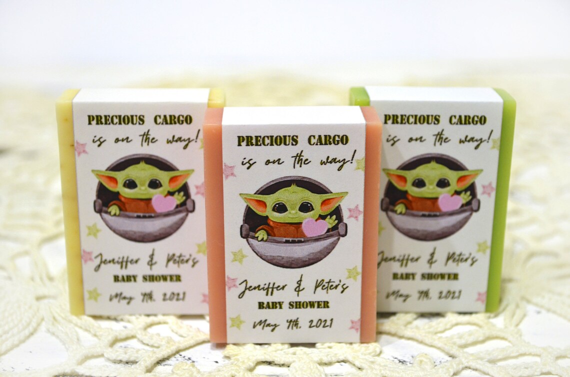 Baby Yoda Baby Shower Favors Soap Baby Yoda Birthday Thank Etsy