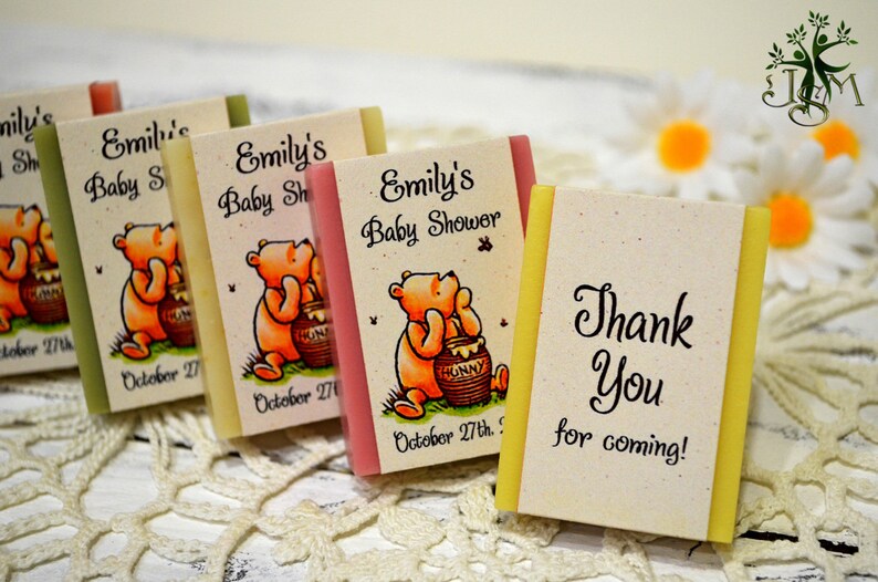 classic Winnie the Pooh soap baby soap baby shower soap thank you gifts 10+ Mini soap favors personalized soap handcrafted soap.