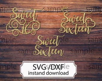 Download Sweet sixteen svg | Etsy