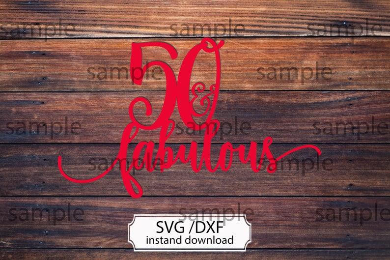 Download Happy Birthday SVG cutting file 50 and fabulous Cake topper | Etsy