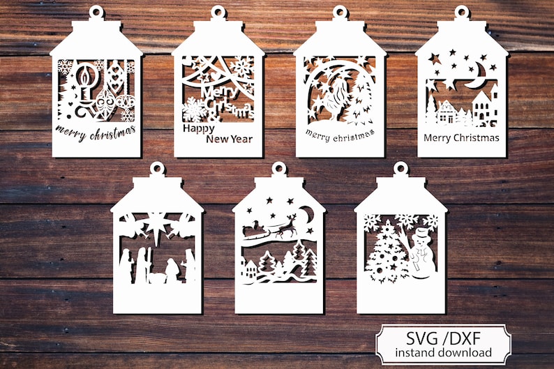 Download Christmas Lantern SVG cutting file Set of Christmas ...