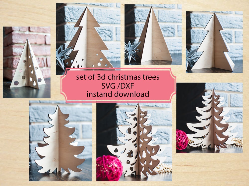 Download svg christmas tree 3d model christmas tree SVG 3d puzzle ...