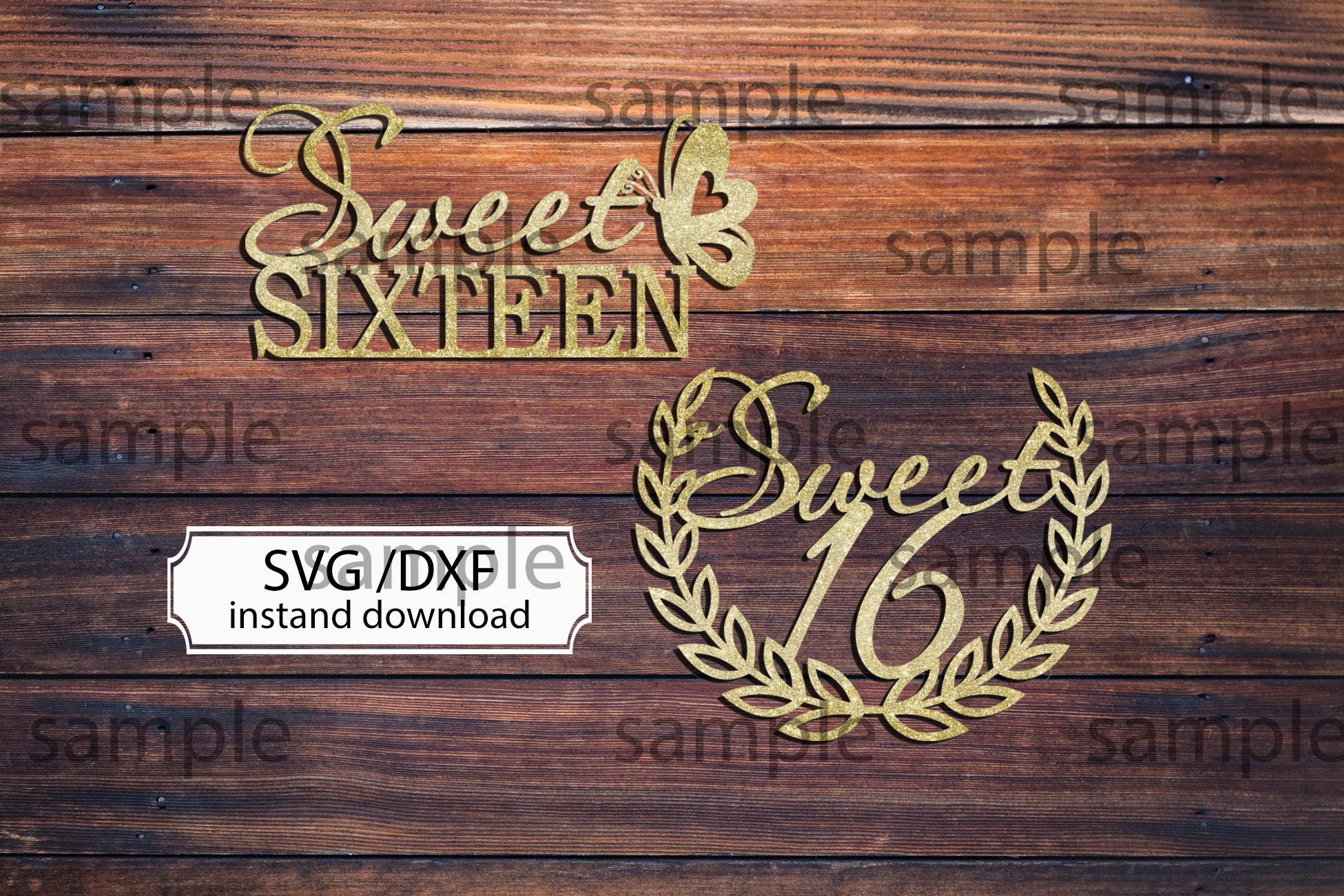 Download Sweet Sixteen SVG cutting file Happy Birthday Cake topper ...