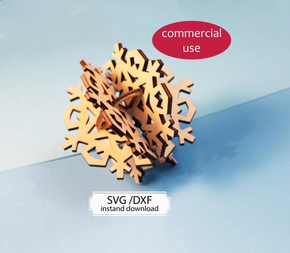 Download 3d Model Snowflakes Svg 3d Puzzle Kids Toy Cut Template Etsy