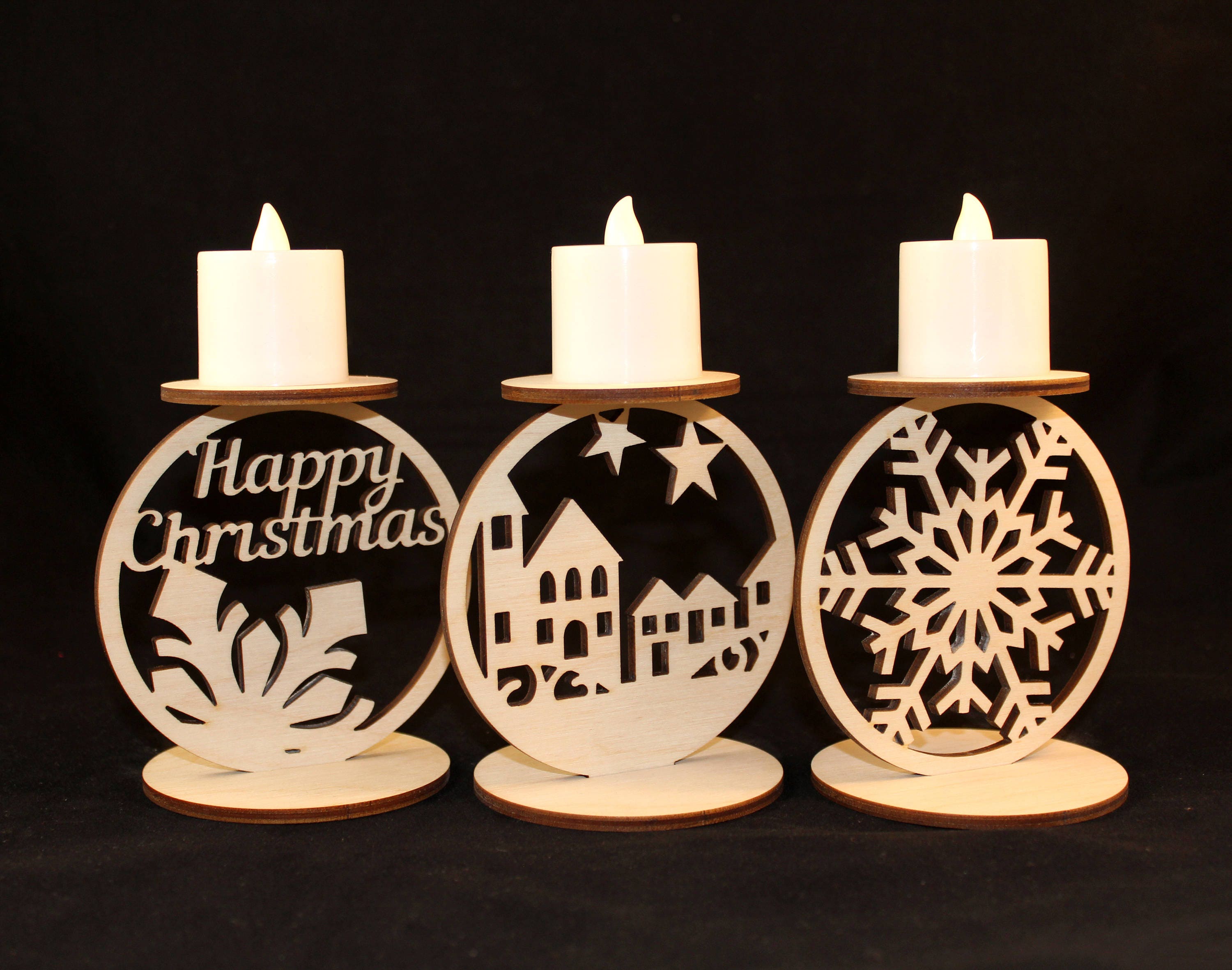 DXF files for Christmas candle holder christmas light Etsy