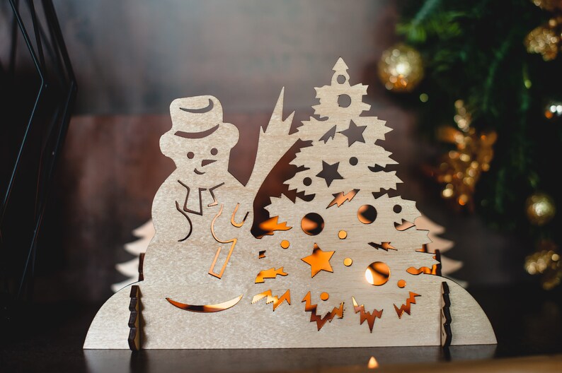DXFDateien für Laser Weihnachten Licht Dekoration Etsy.de
