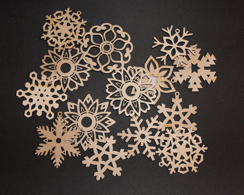 Set of Snowflakes Dxf Christmas Svg Cutting File Cutting - Etsy