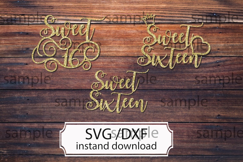 Download Sweet 16 SVG cutting file Happy Birthday Cake topper SVG ...