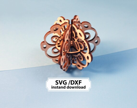 Download 3d Model Snowflakes Svg 3d Puzzle Kids Toy Cut Template Etsy