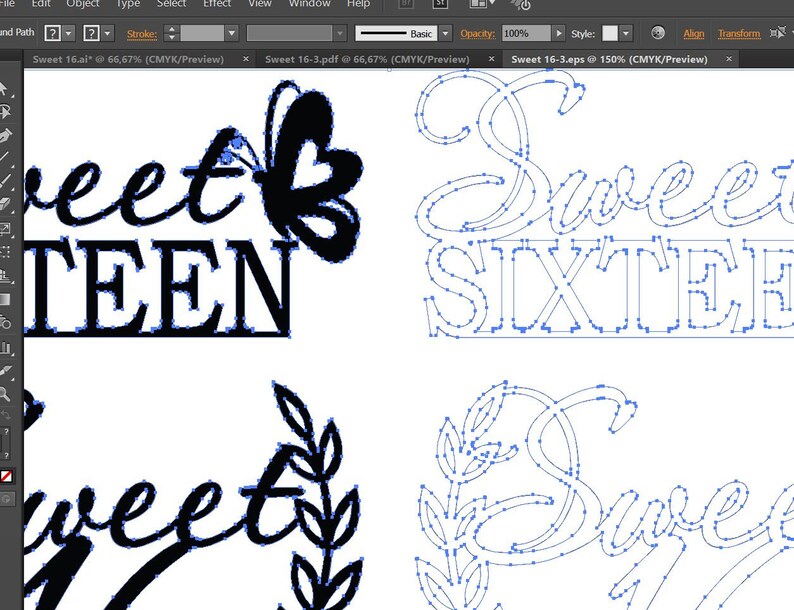 Download Sweet Sixteen SVG cutting file Happy Birthday Cake topper ...