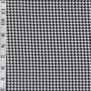 Indigoblauwe en witte houndstooth, Happy Houndstooth, Marshall Dry Goods-stof, OOP COTTON, 2 restanten (1 stuk 20 x 42, 1-delig 10 x 42 inch)