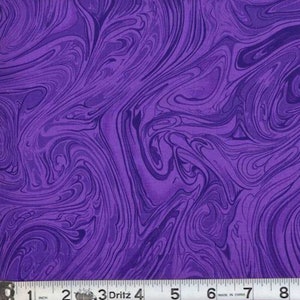 Purple Marble Print / Marbleicious Purple by Marshall Dry Goods Fabric / BTHY / COTTON / Shades of Purple / Quilting / Crafts / Apparel