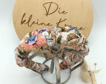 Haarreif aus ital. Jacquard, Haarband, Haarreif gerafft, Haarschmuck, Headband, Accessoires Damen, selbstgenähter Scrunchie