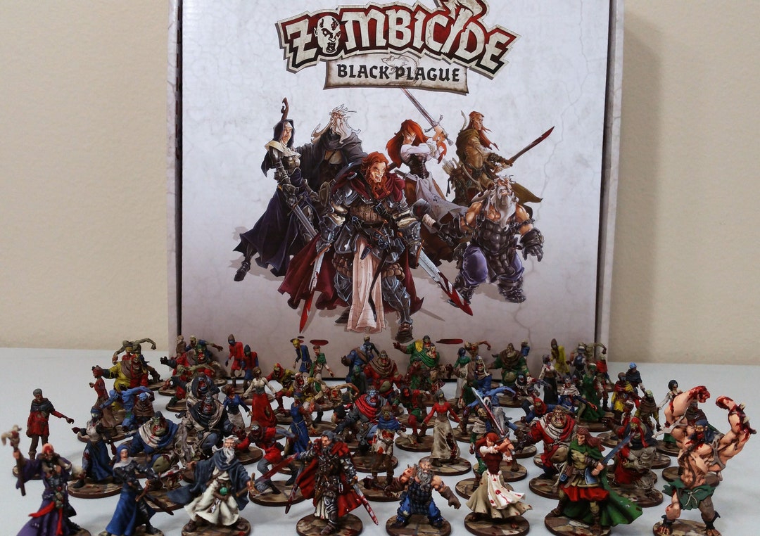 Painted Zombicide Black Plague Board Game Etsy