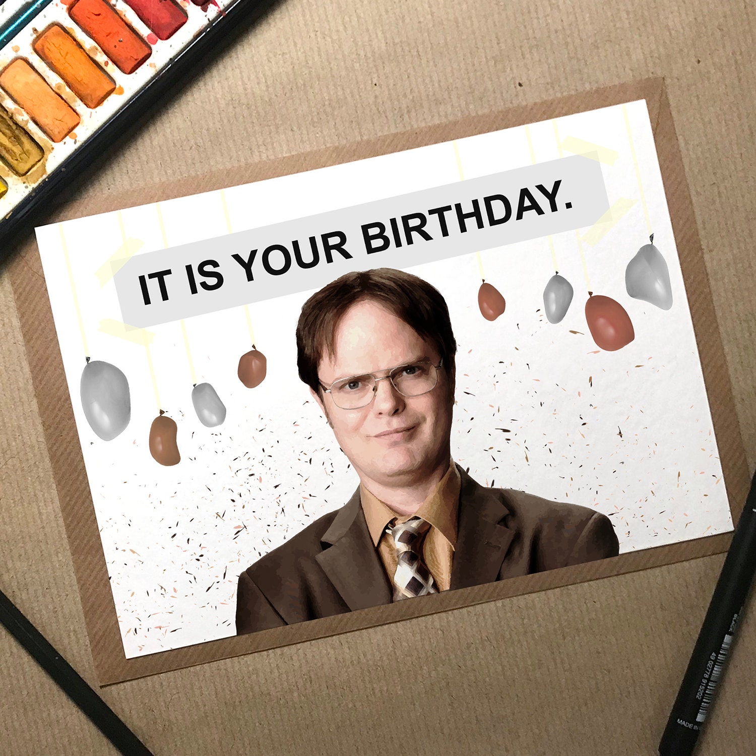 Funny Birthday Card The Office Dwight Schrute Birthday Etsy