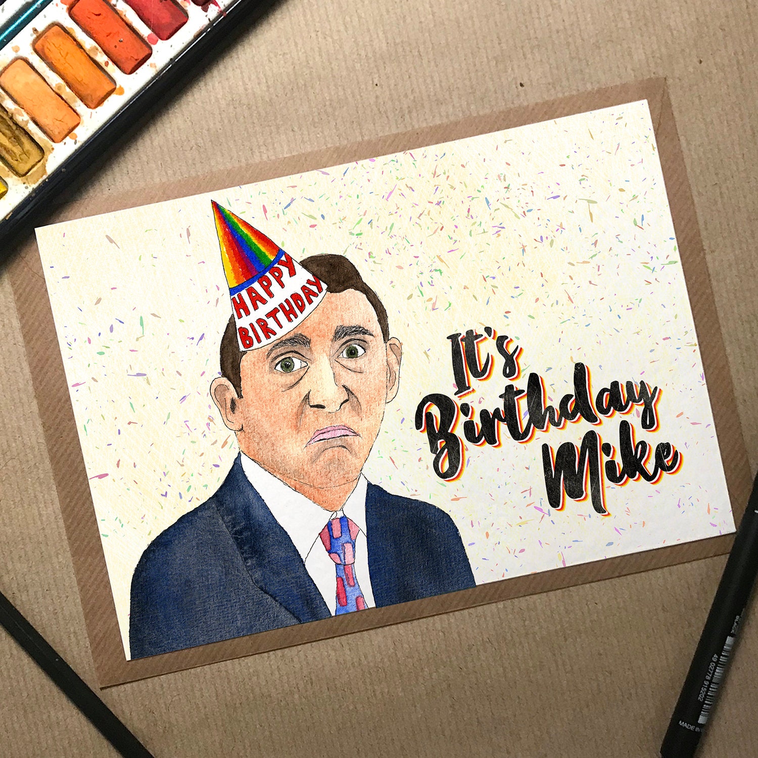 michael scott card the office birthday card michael scott etsy
