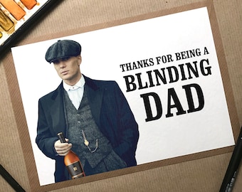 Fathers Day Card, Fathers Day Gift, Peaky Blinders Card, Peaky Blinders Gift, Peaky Blinders, Tommy Shelby, Funny Fathers Day Card, Dad Card