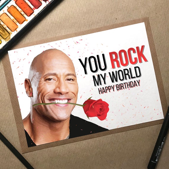 Birthday Card Boyfriend Boyfriend Birthday Card Dwayne Etsy