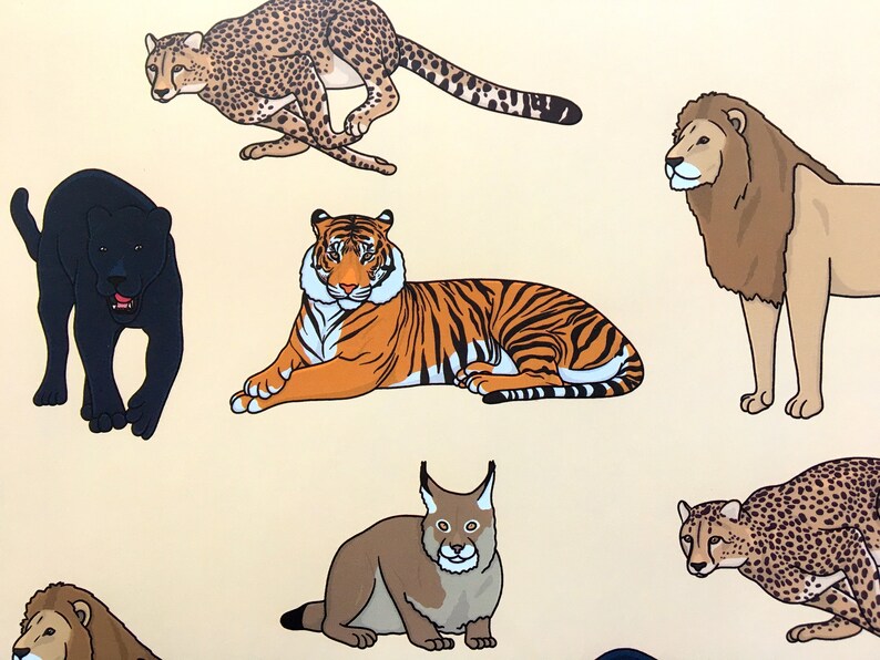 Tiger Lynx Jaguar Lion Big Cat Wrapping Paper: Cheetah