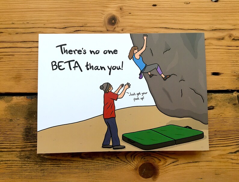 Rock Climbing Greeting Card There's no one BETA than you Etsy