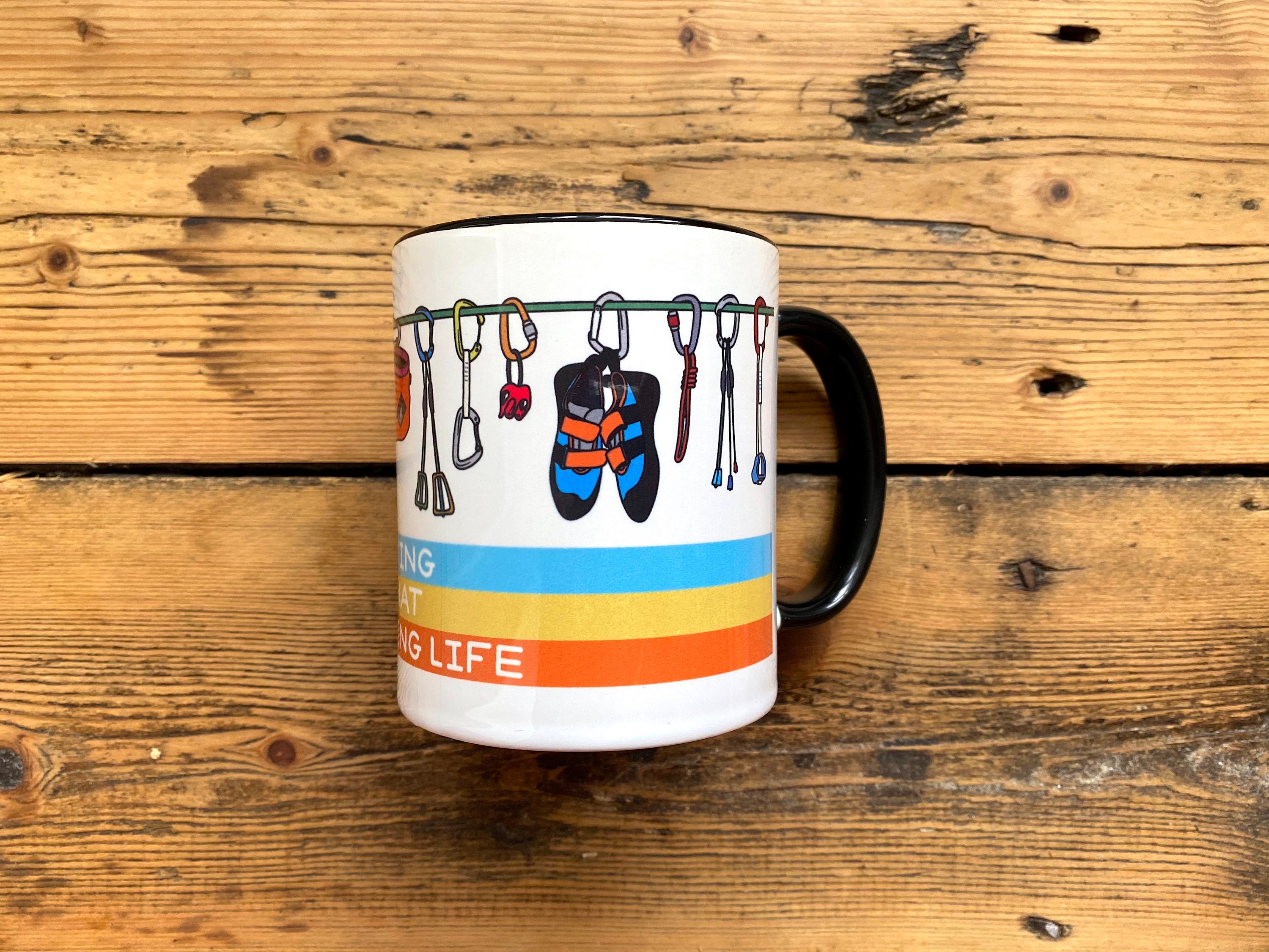 Rock Climbing Mug Living That Climbing Life Etsy UK