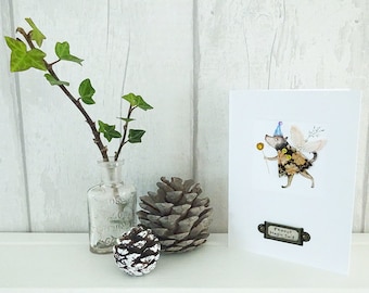 Peanut Magic Twig - Dog Fairy Christmas Card