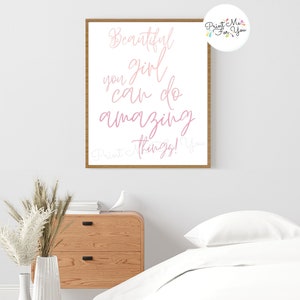 Positive Affirmations Female Empowerment Blush Pink Wall - Etsy